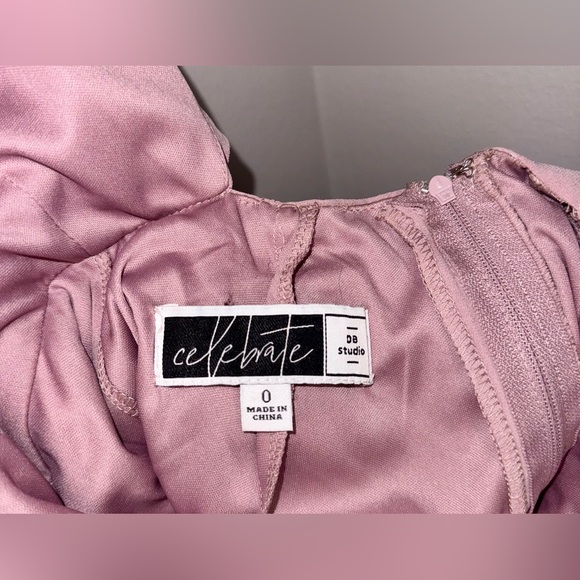 Davids Bridal chiffon tank scoop neck dress size 0  STYLE# F20535 - Picture 3 of 7